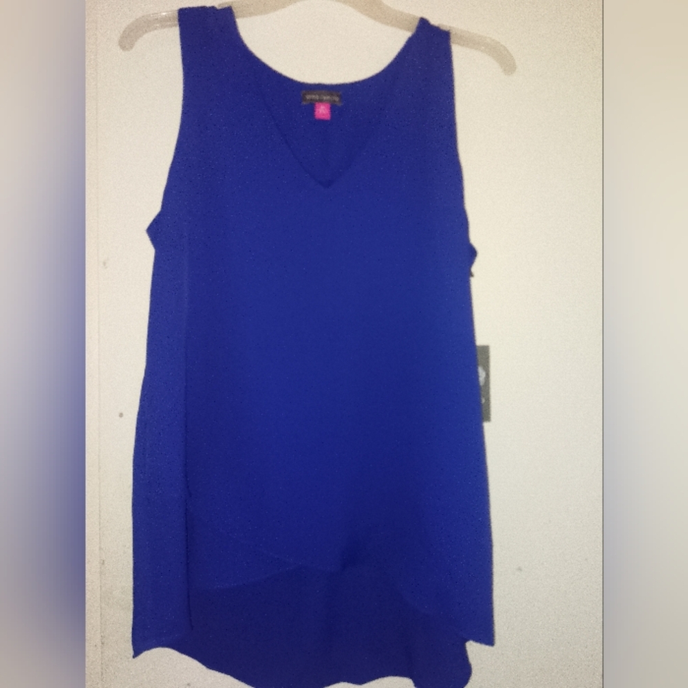 Vince Camuto Blue Sleeveless Tank Top| TWILIGHT BLUE Classic Escape